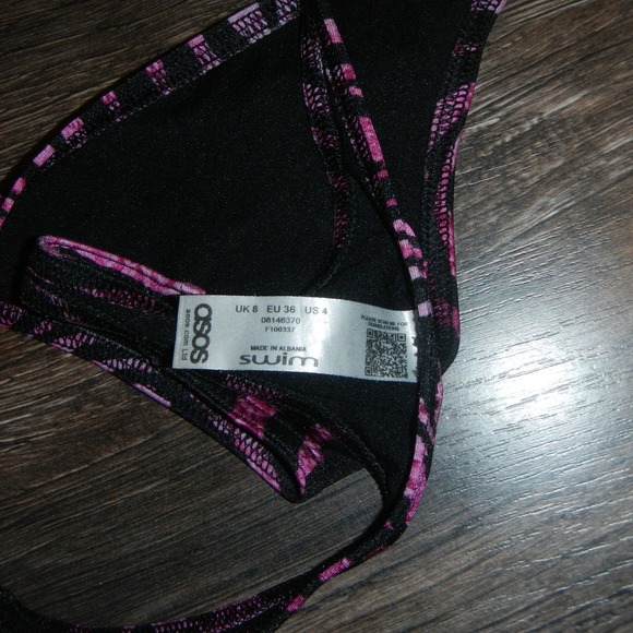 Asos Zebra Print Bikini Set Thong Bottom Two Piece Swimsuit - Picture 7 of 8